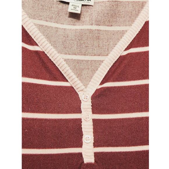 Sonoma Intimates Long Sleeve Striped Soft Sleep Shirt Pajama Top Size Medium - Picture 7 of 8